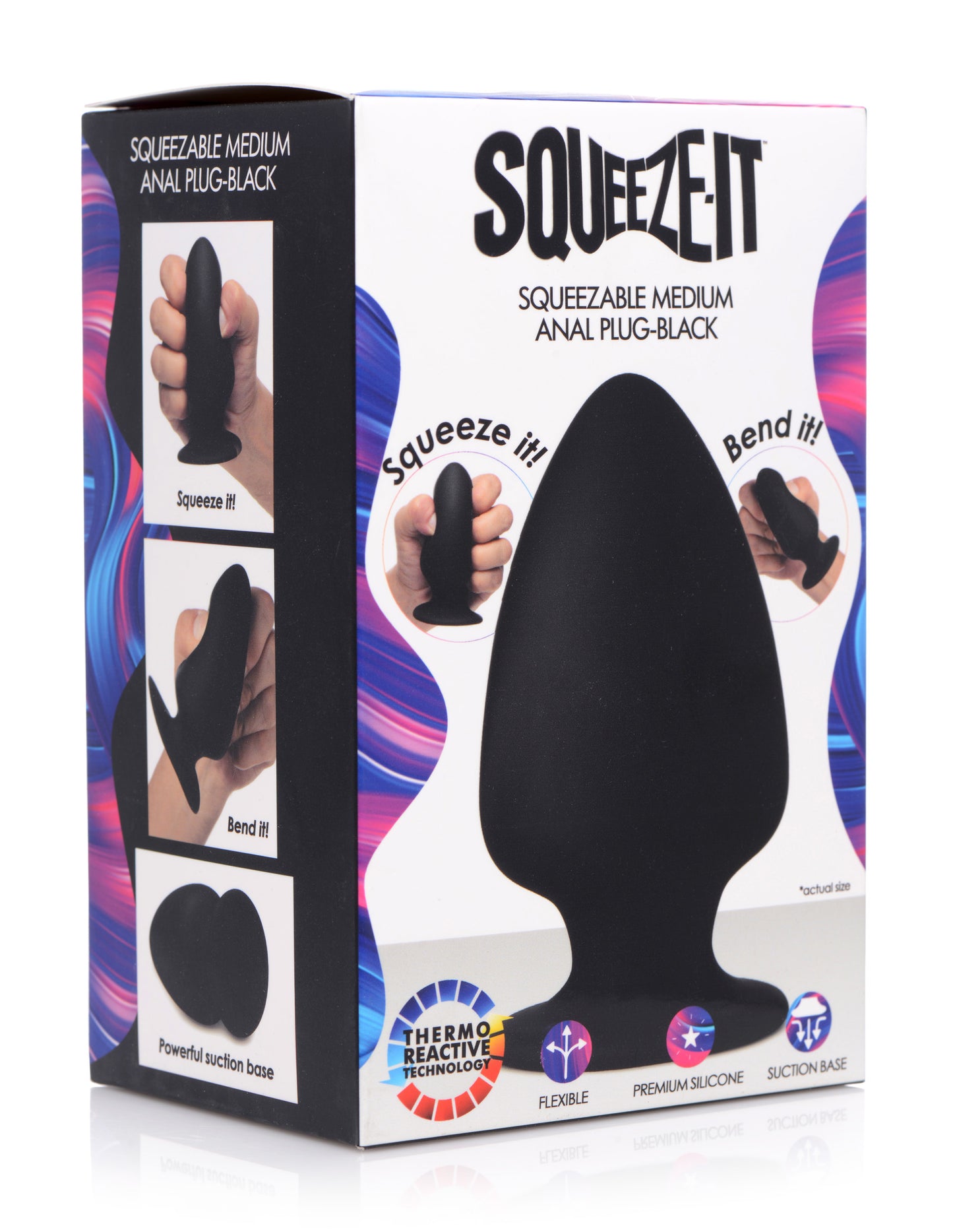 Squeezable Silicone Anal Plug - Medium