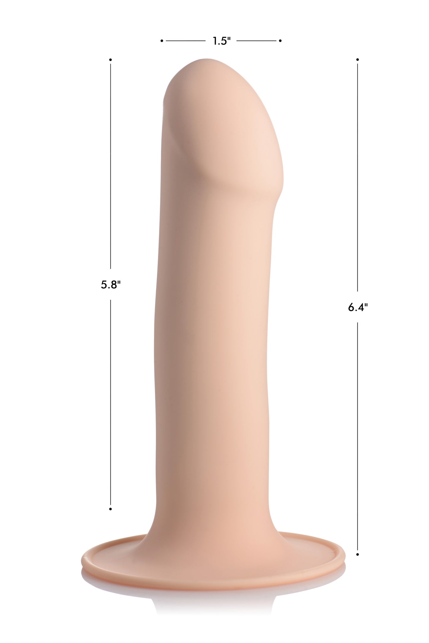 Squeezable Phallic Dildo - Beige