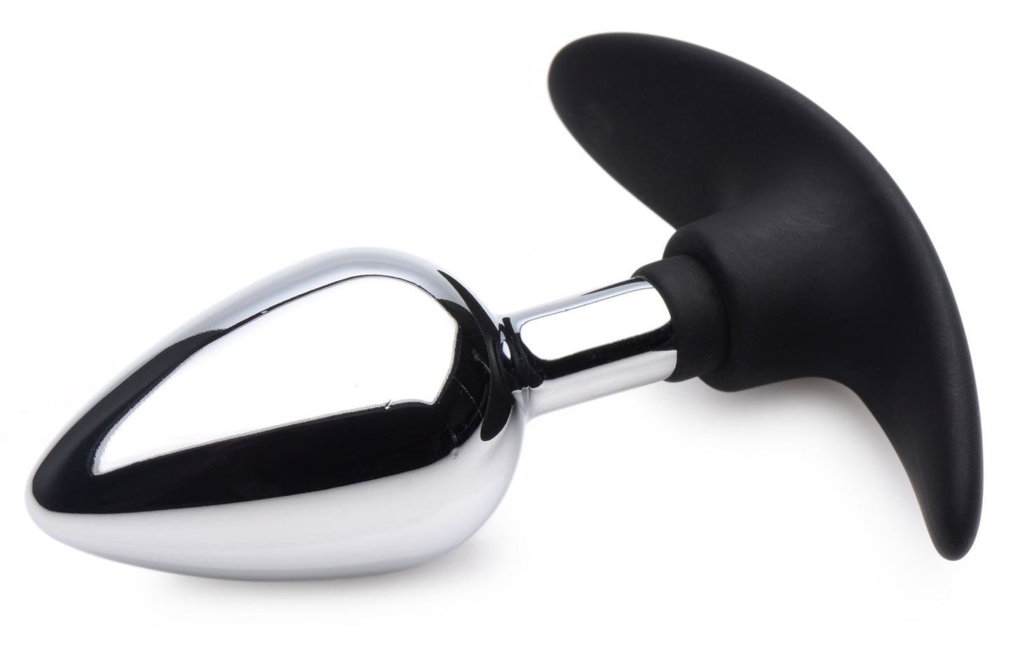 Dark Invader Metal and Silicone Anal Plug - Medium