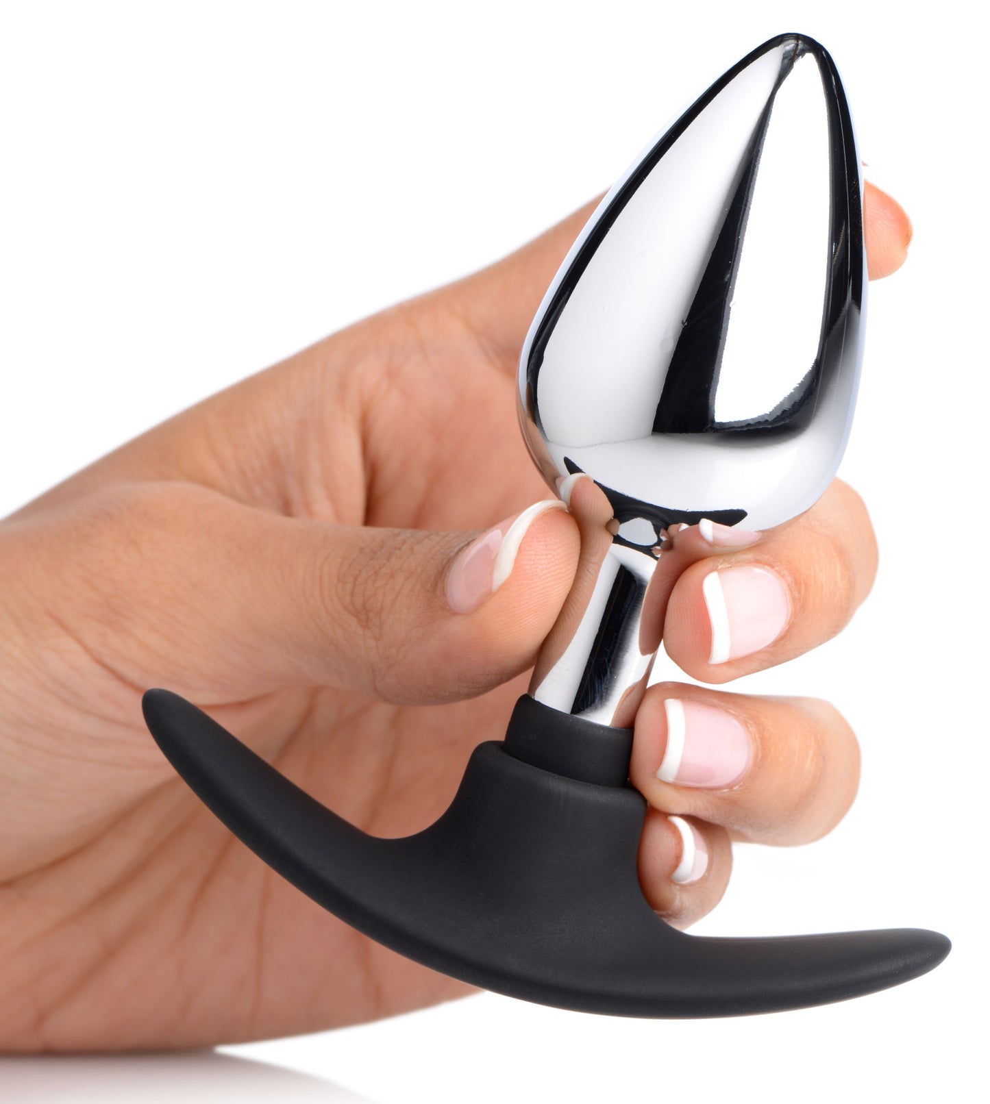 Dark Invader Metal and Silicone Anal Plug - Medium