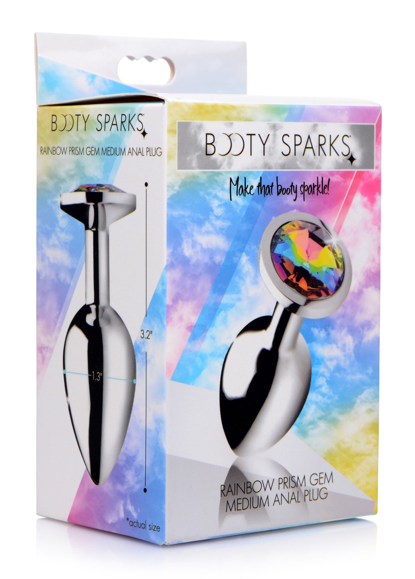 Rainbow Prism Gem Anal Plug - Medium