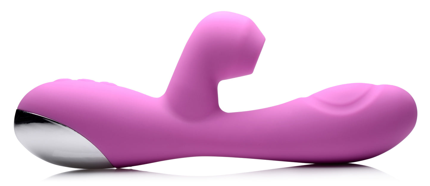 10X Silicone Suction Rabbit Vibrator - Pink