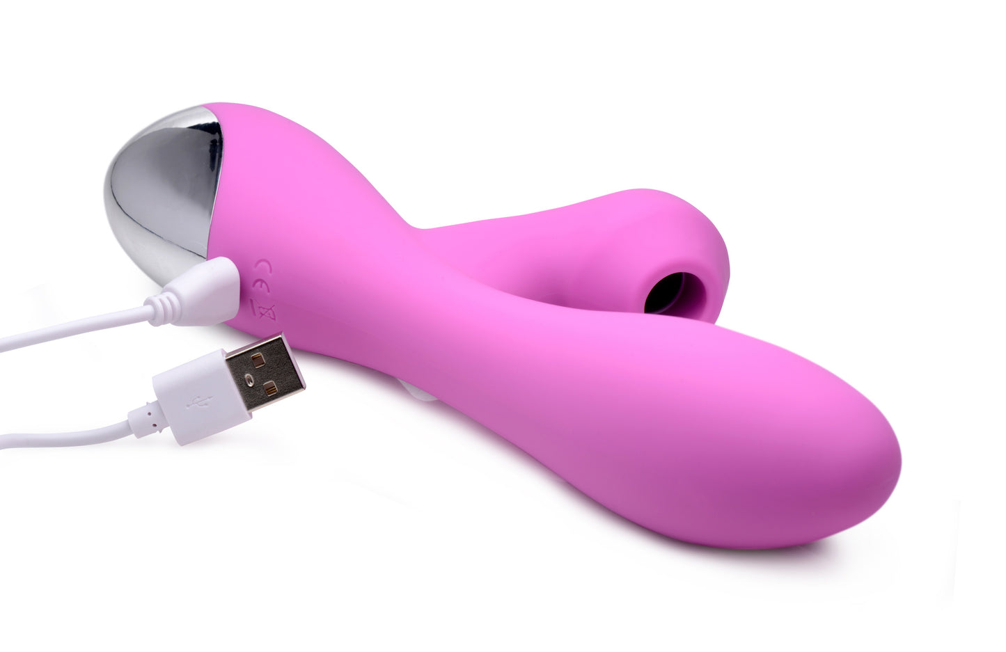 10X Silicone Suction Rabbit Vibrator - Pink