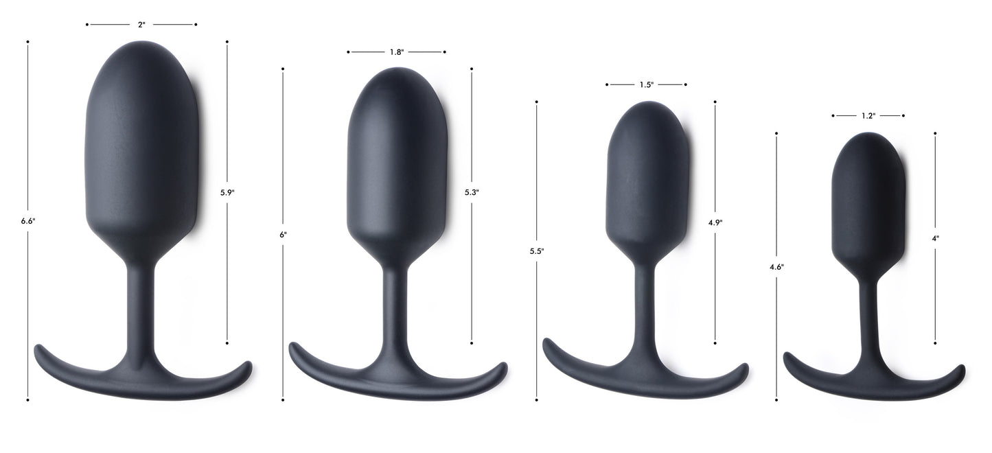 Premium Silicone Weighted Anal Plug - Large