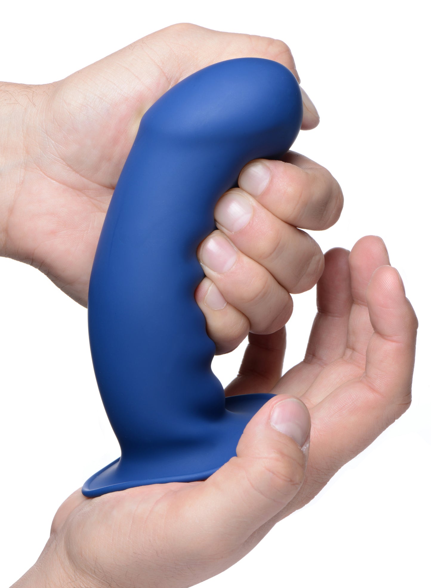 Squeezable Thick Phallic Dildo - Blue