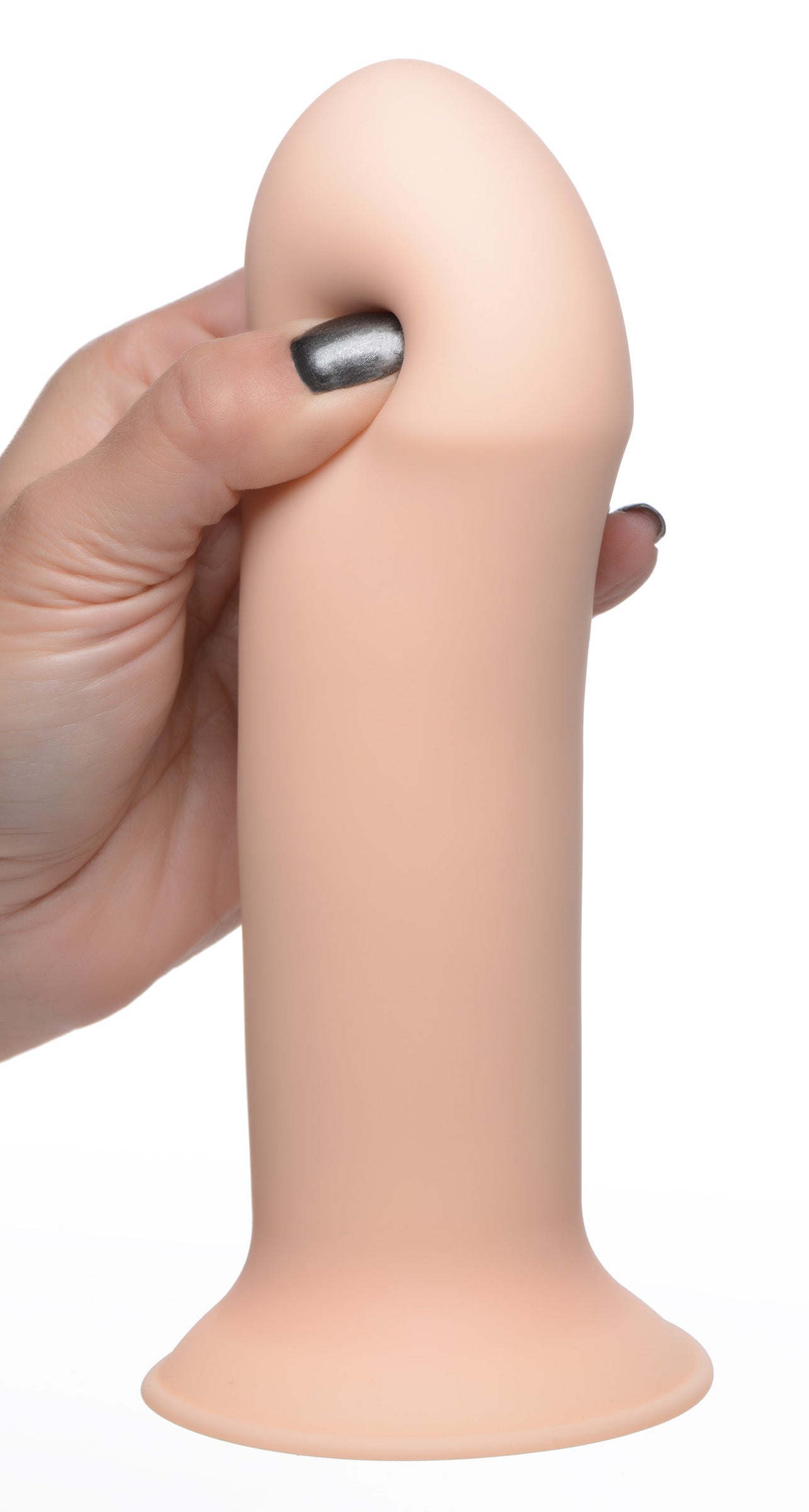 Squeezable Thick Phallic Dildo - Beige