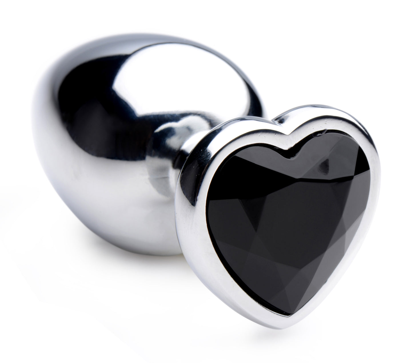 Black Heart Gem Anal Plug - Large