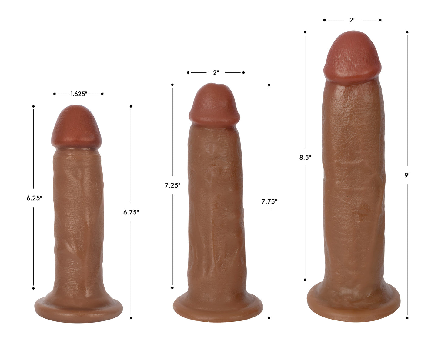 Jock Dark Bareskin Dildo - 7 Inch