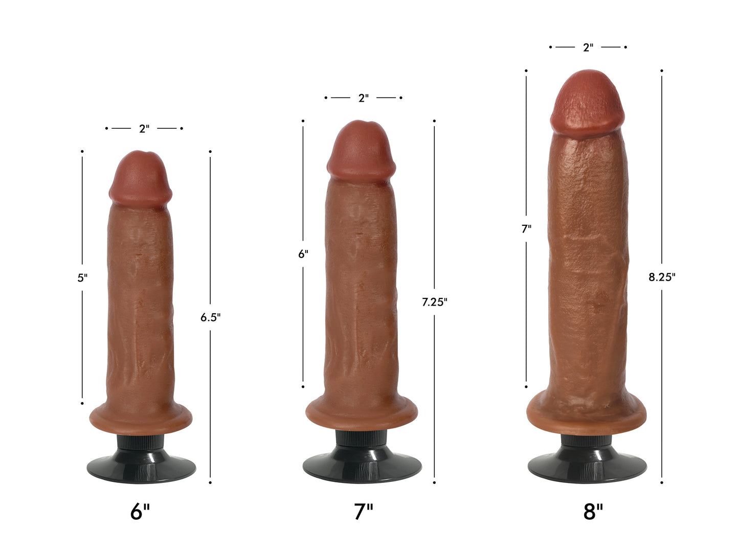 Jock Dark Bareskin Vibrating Dildo - 8 Inch