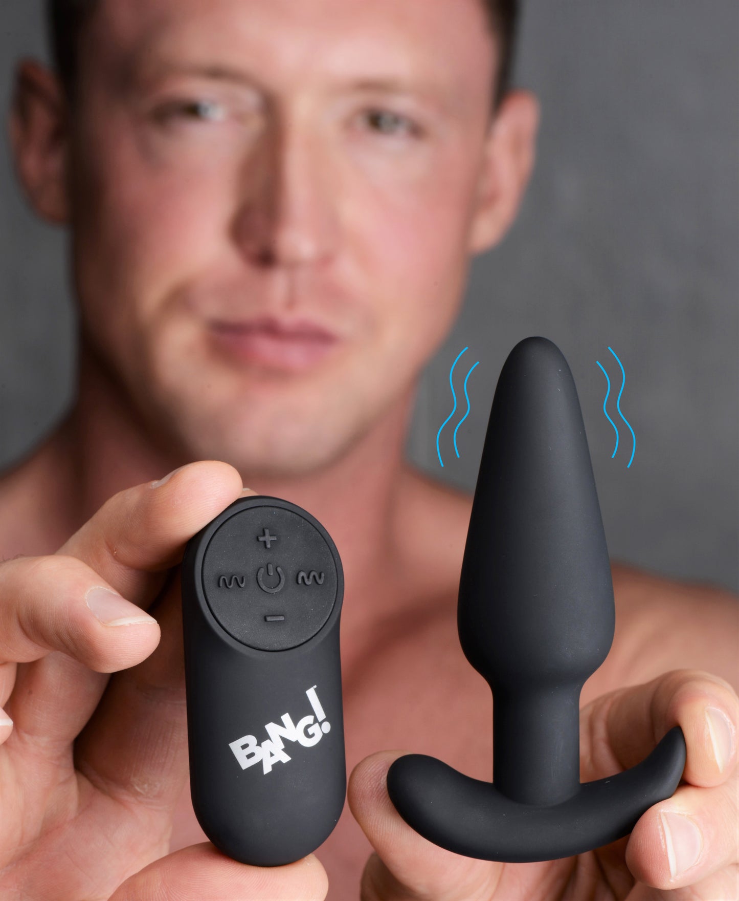 Remote Control 21X Vibrating Silicone Butt Plug - Black