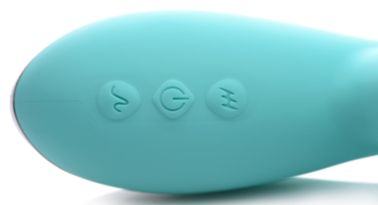 Shegasm 5 Star 7X Suction Come-Hither Silicone Rabbit - Teal