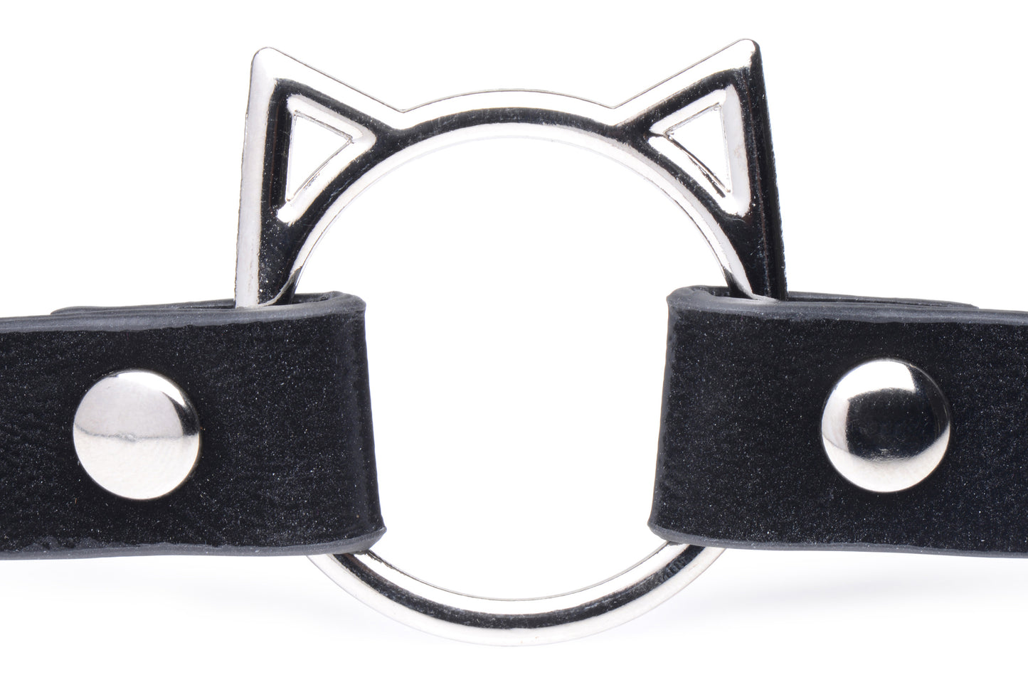 Kinky Kitty Ring Slim Choker - Black