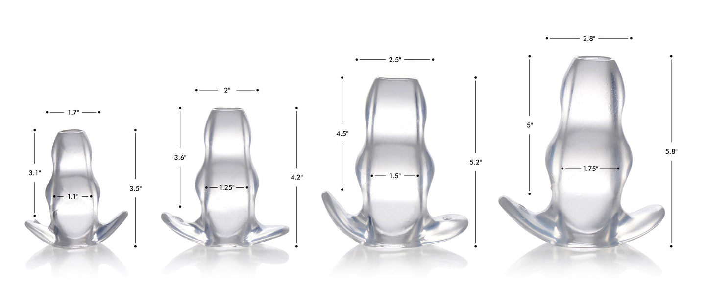 Clear View Hollow Anal Plug - Small