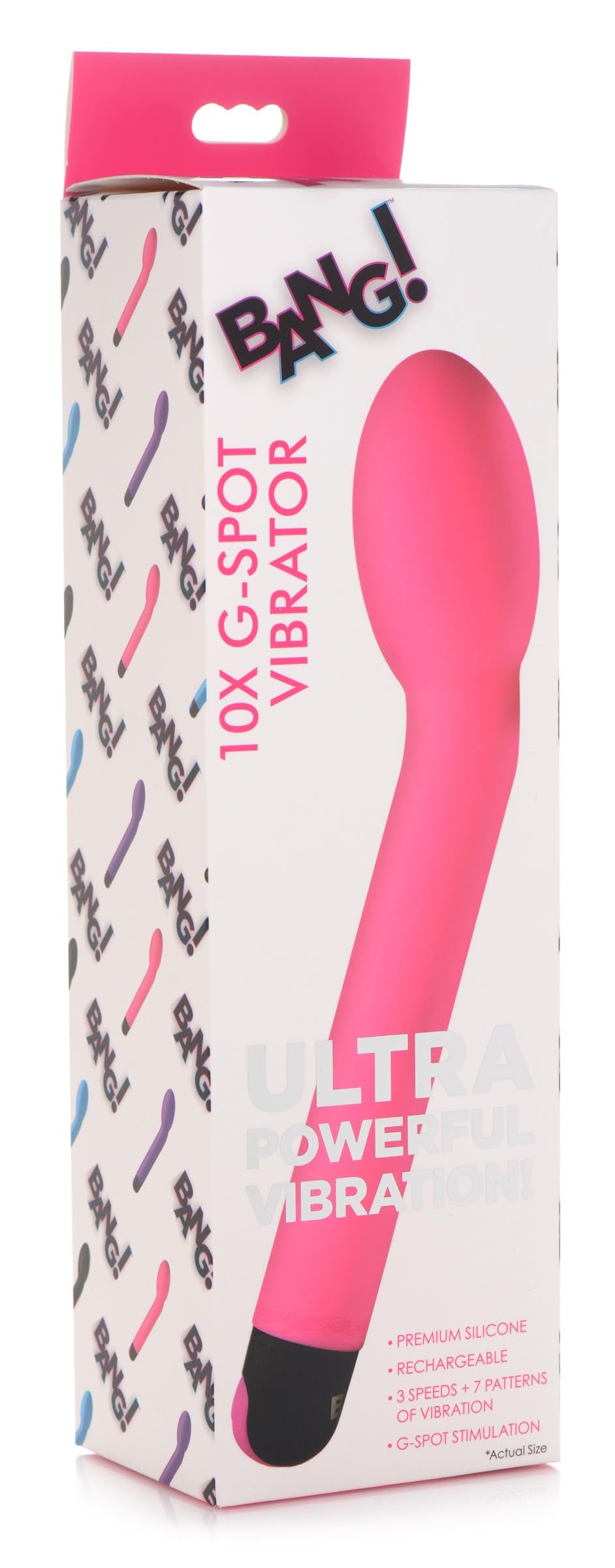 10X Silicone G-Spot Vibrator - Pink