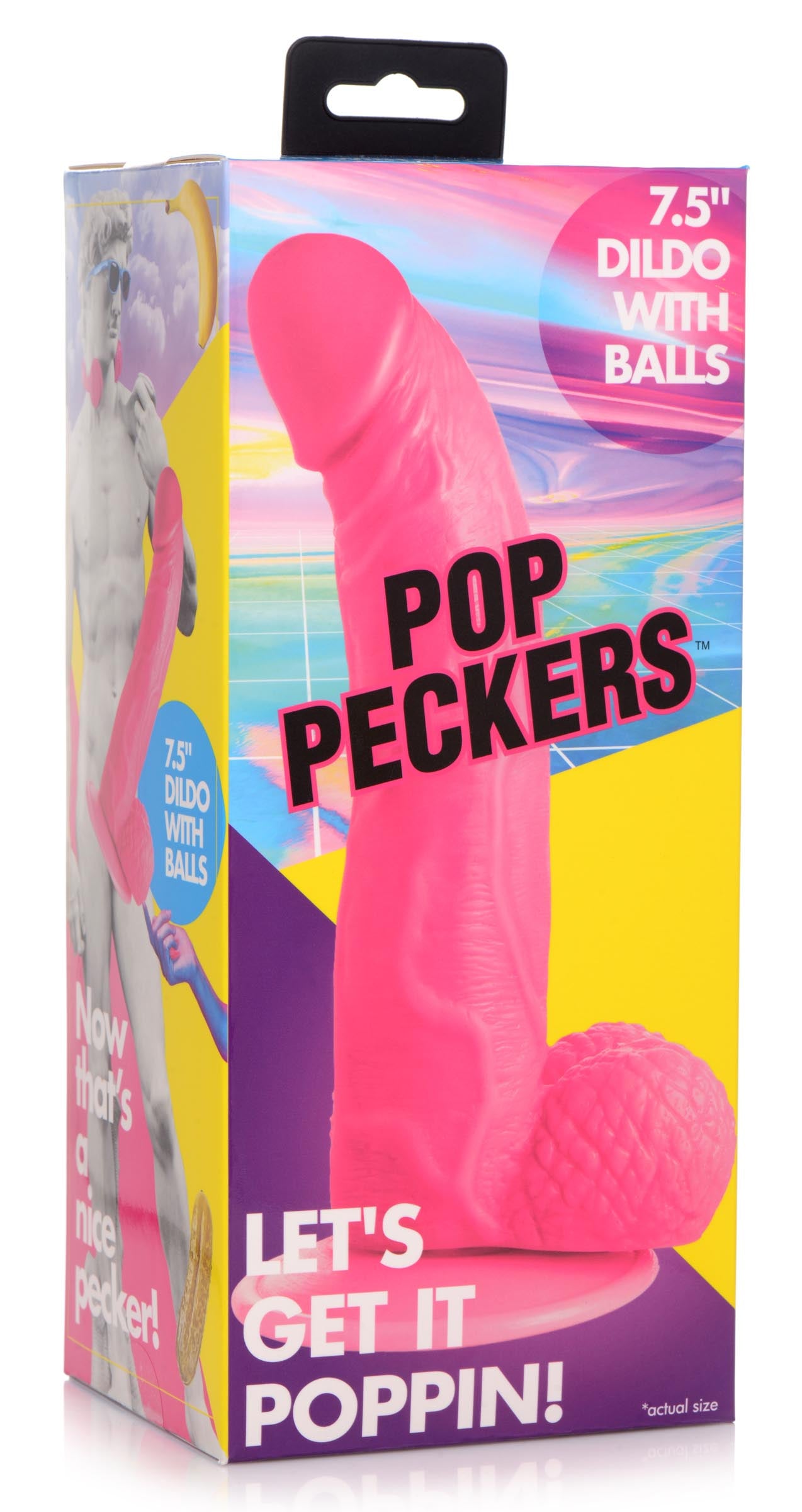 7.5 Inch Dildo with Balls - Pink