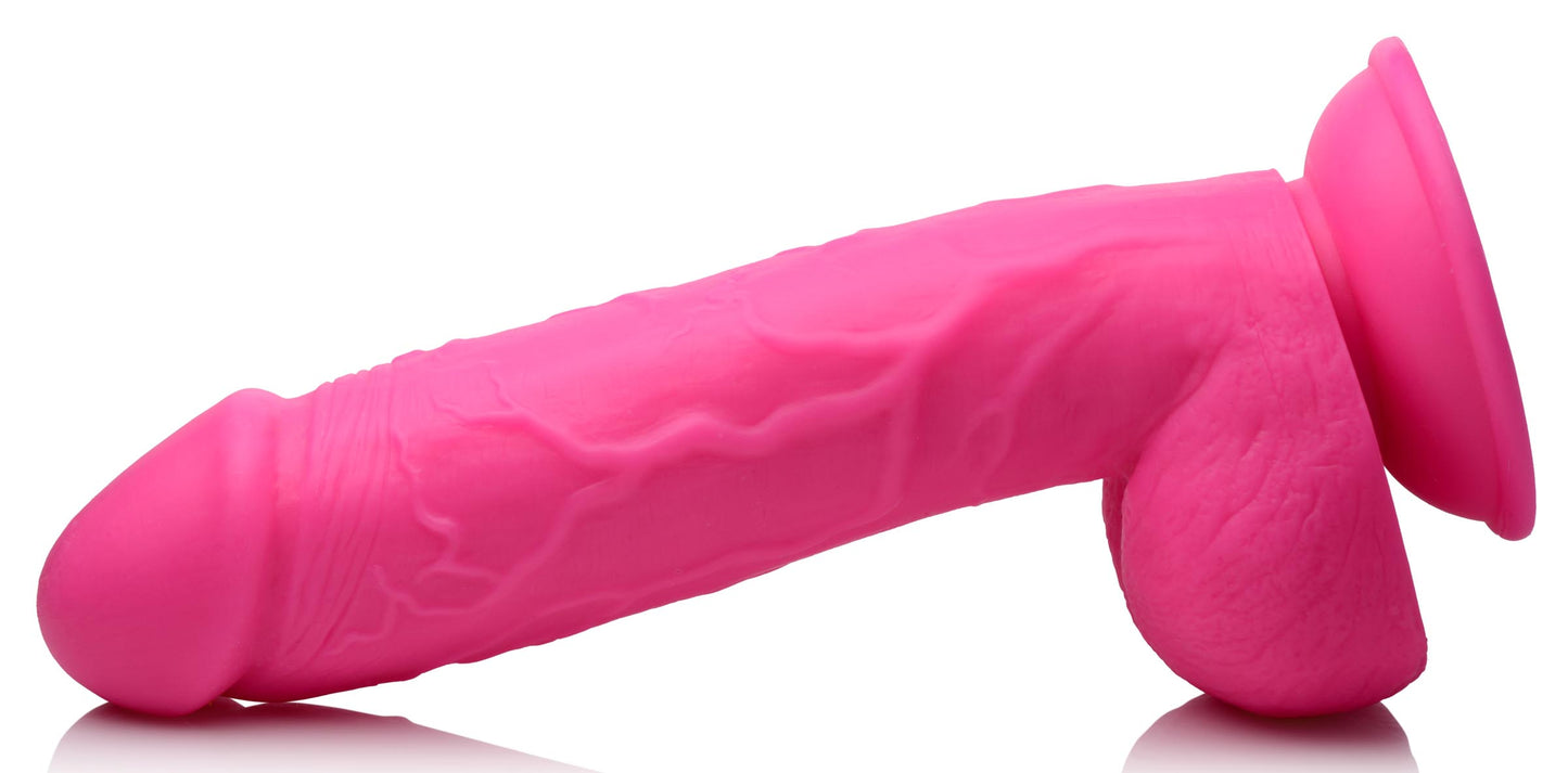 8.25 Inch Dildo with Balls - Pink