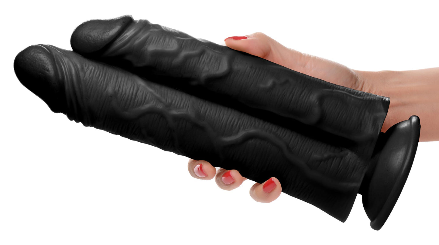 Double Stuffer 10 Inch Dildo - Black