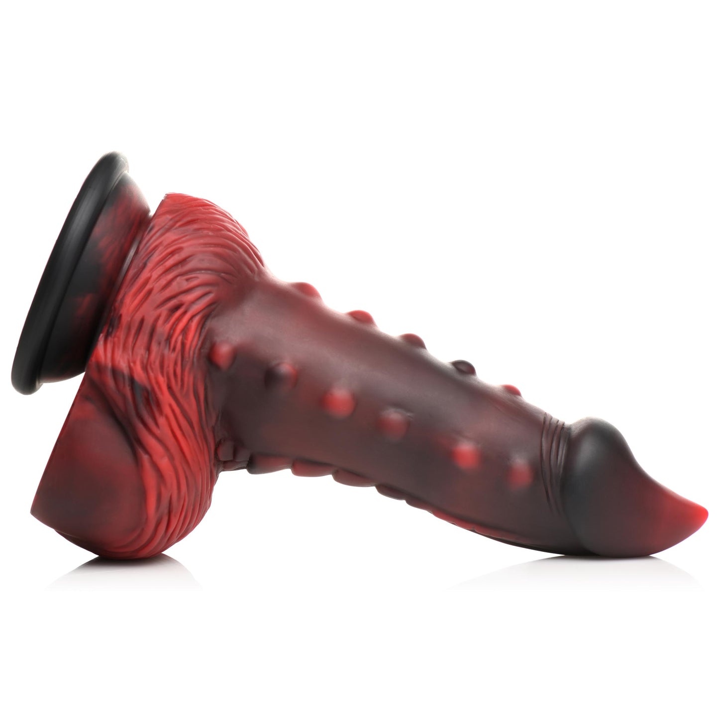 Lava Demon Nubbed Silicone Dildo