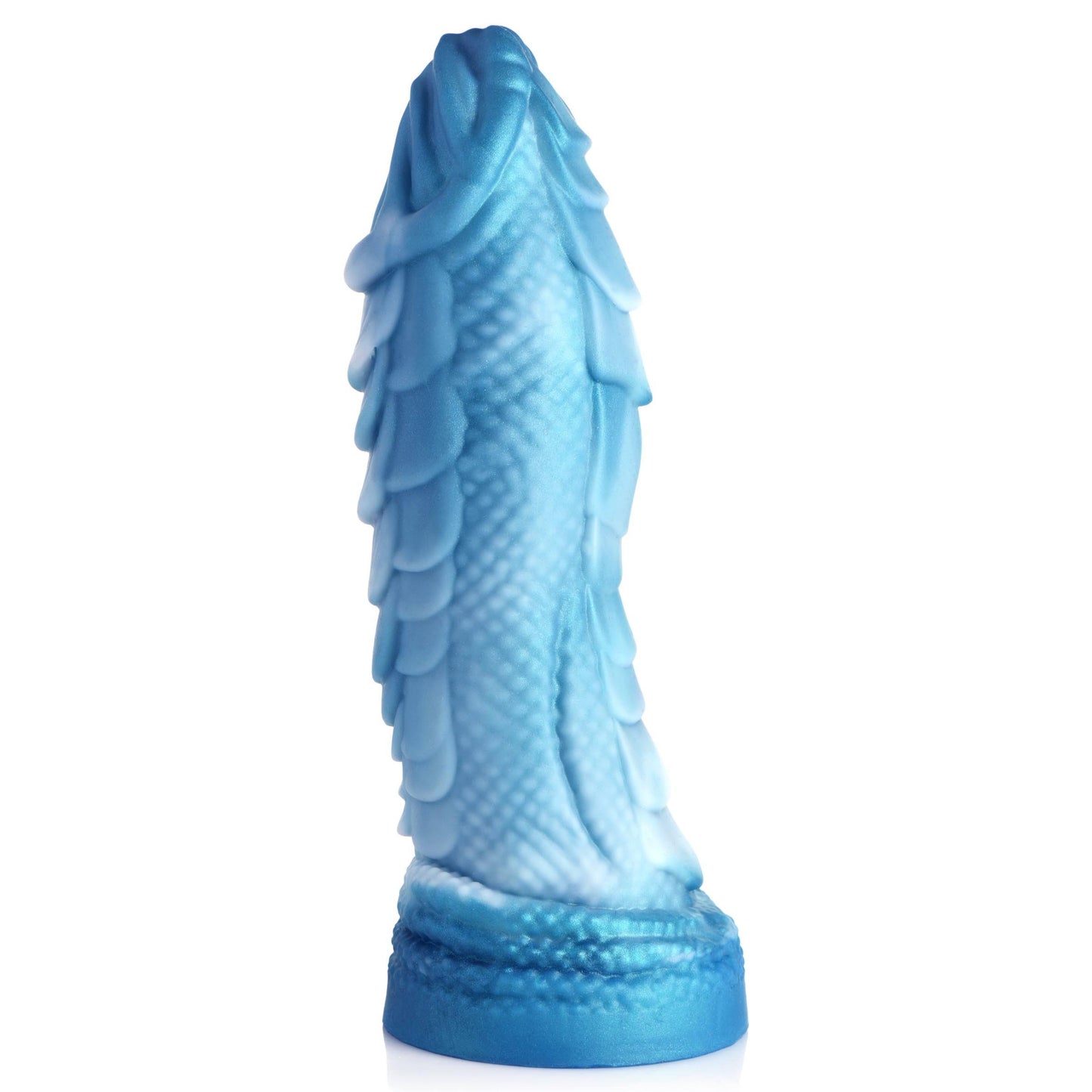 Sea Serpent Blue Scaly Silicone Dildo