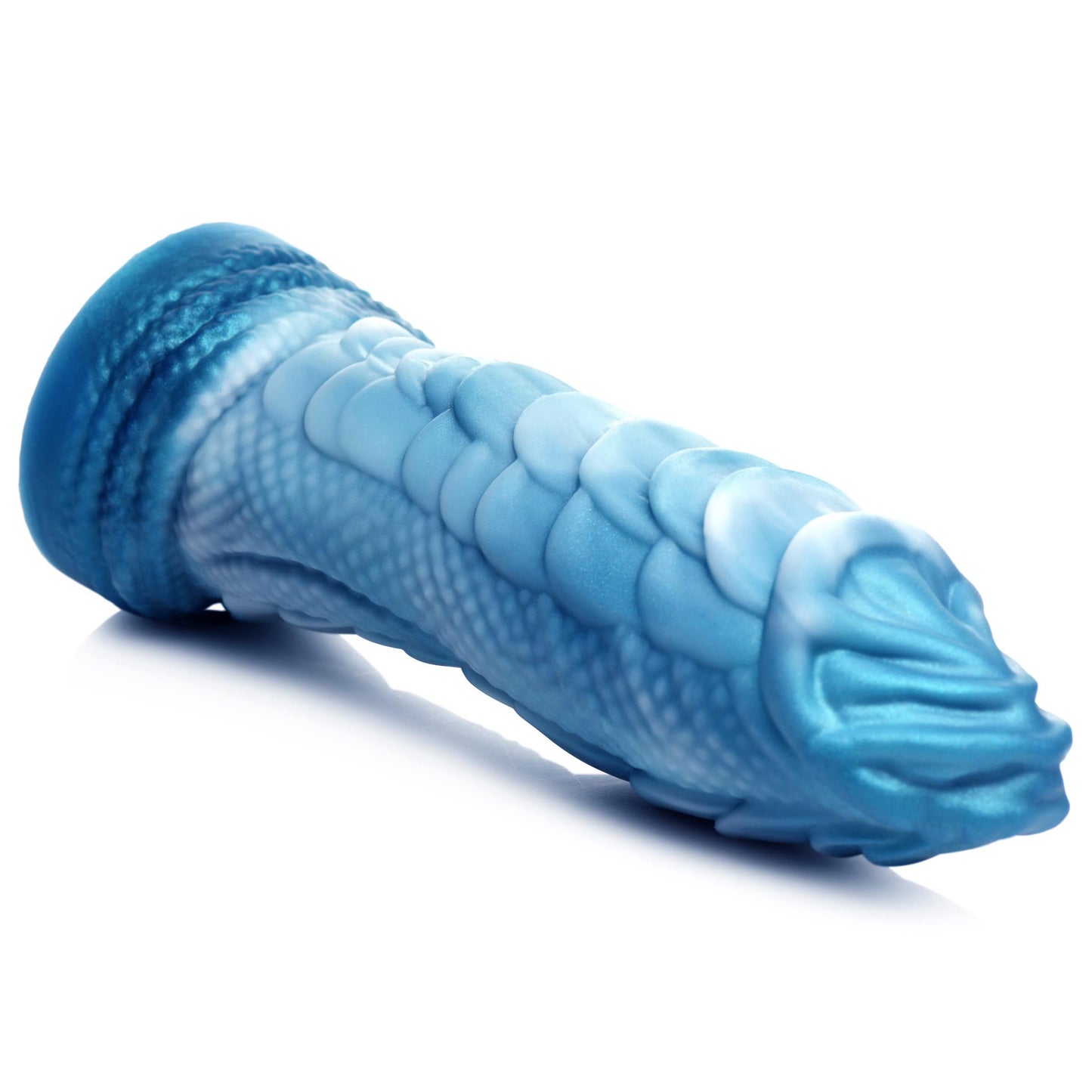 Sea Serpent Blue Scaly Silicone Dildo