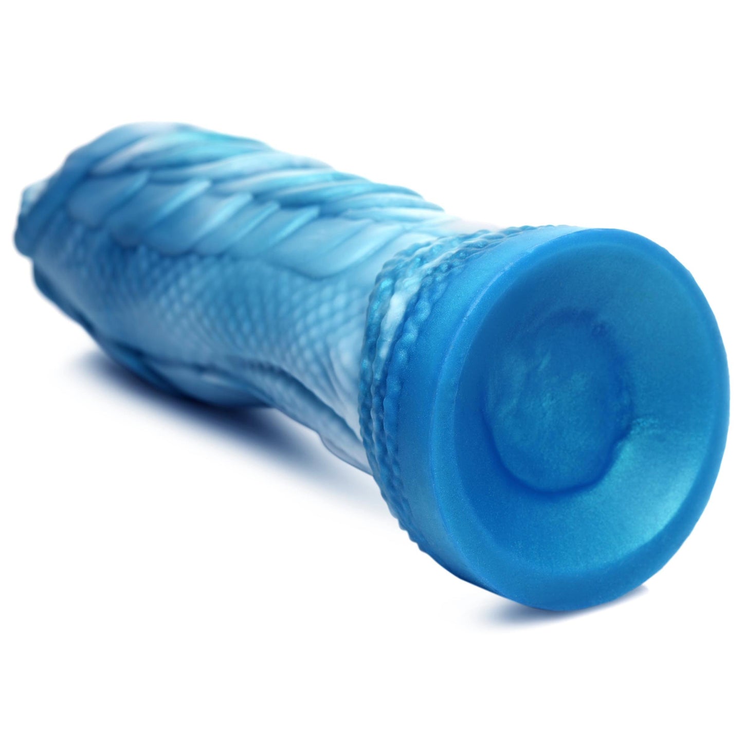 Sea Serpent Blue Scaly Silicone Dildo