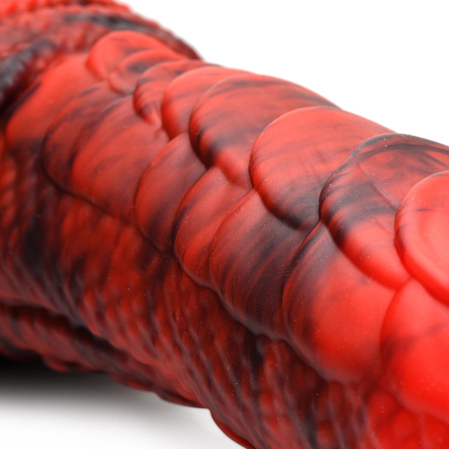 Fire Dragon Red Scaly Silicone Dildo