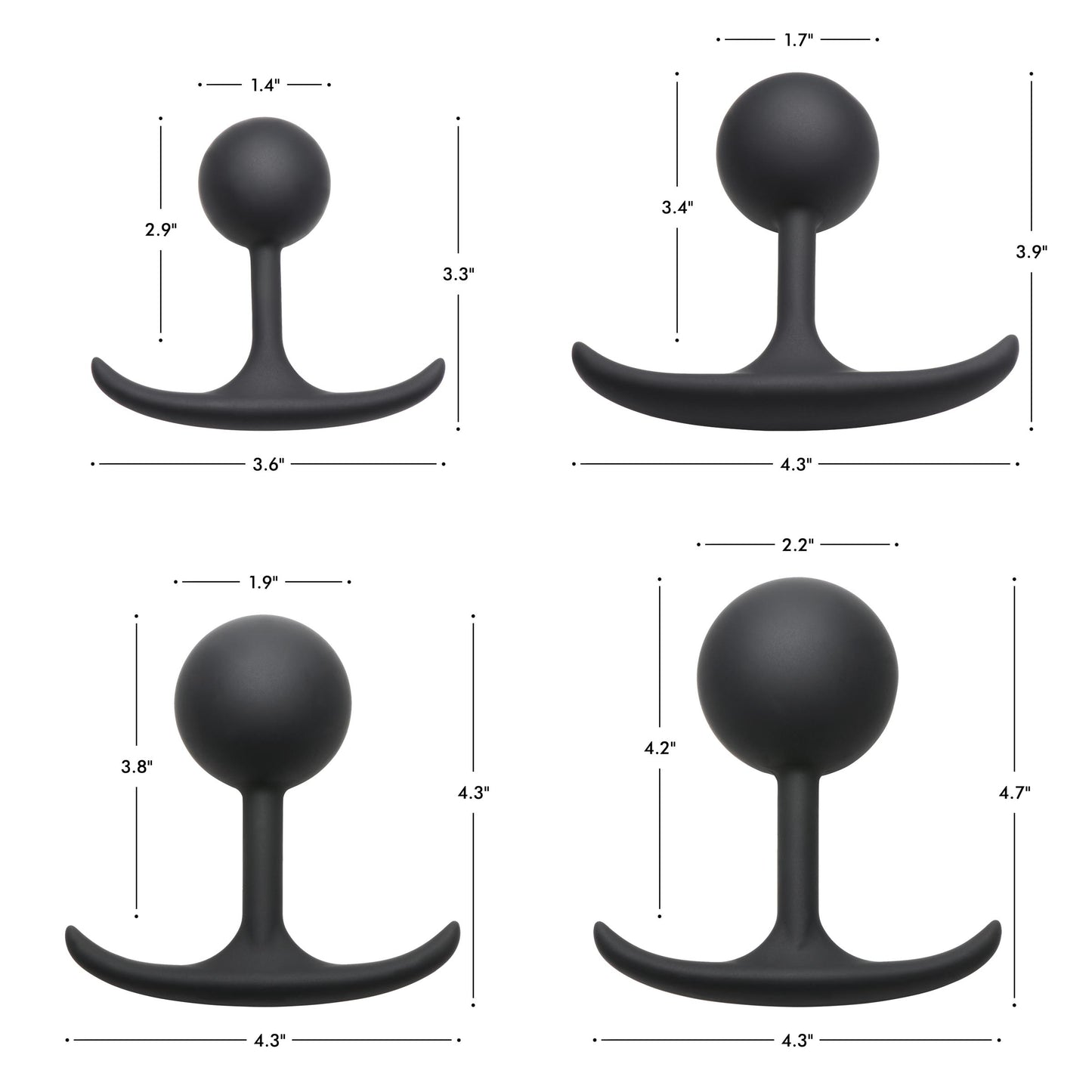 Premium Silicone Weighted Anal Plug - Small