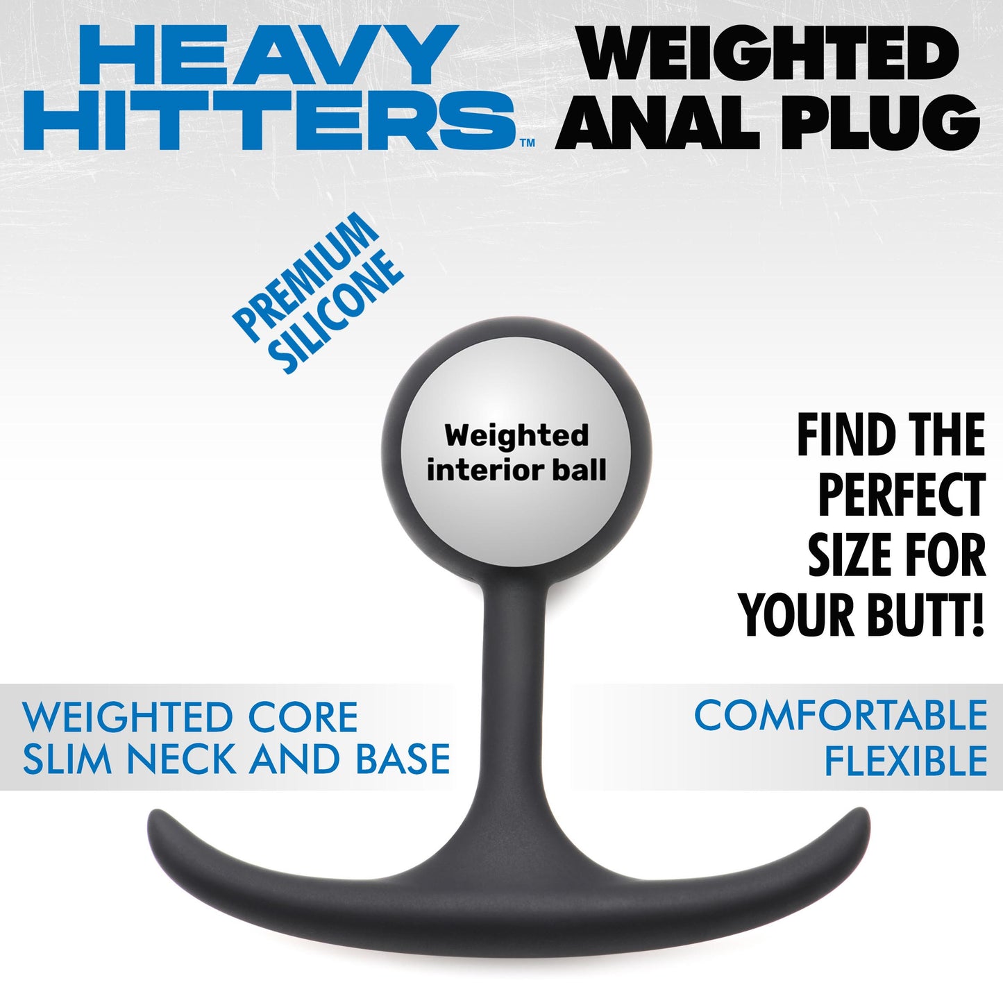 Premium Silicone Weighted Anal Plug - Large