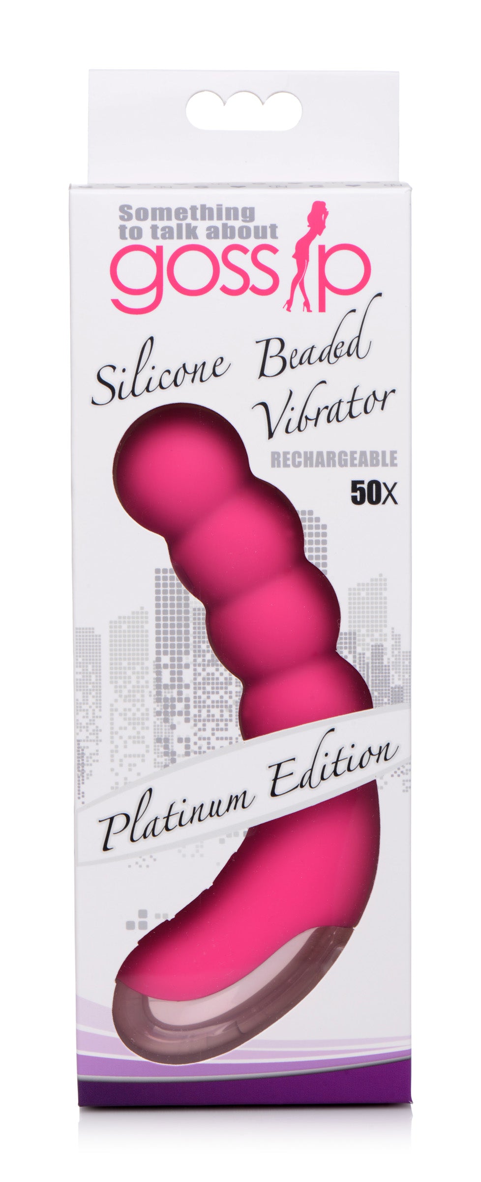 50X Silicone Beaded Vibrator - Pink