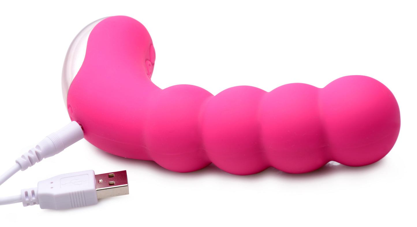 50X Silicone Beaded Vibrator - Pink