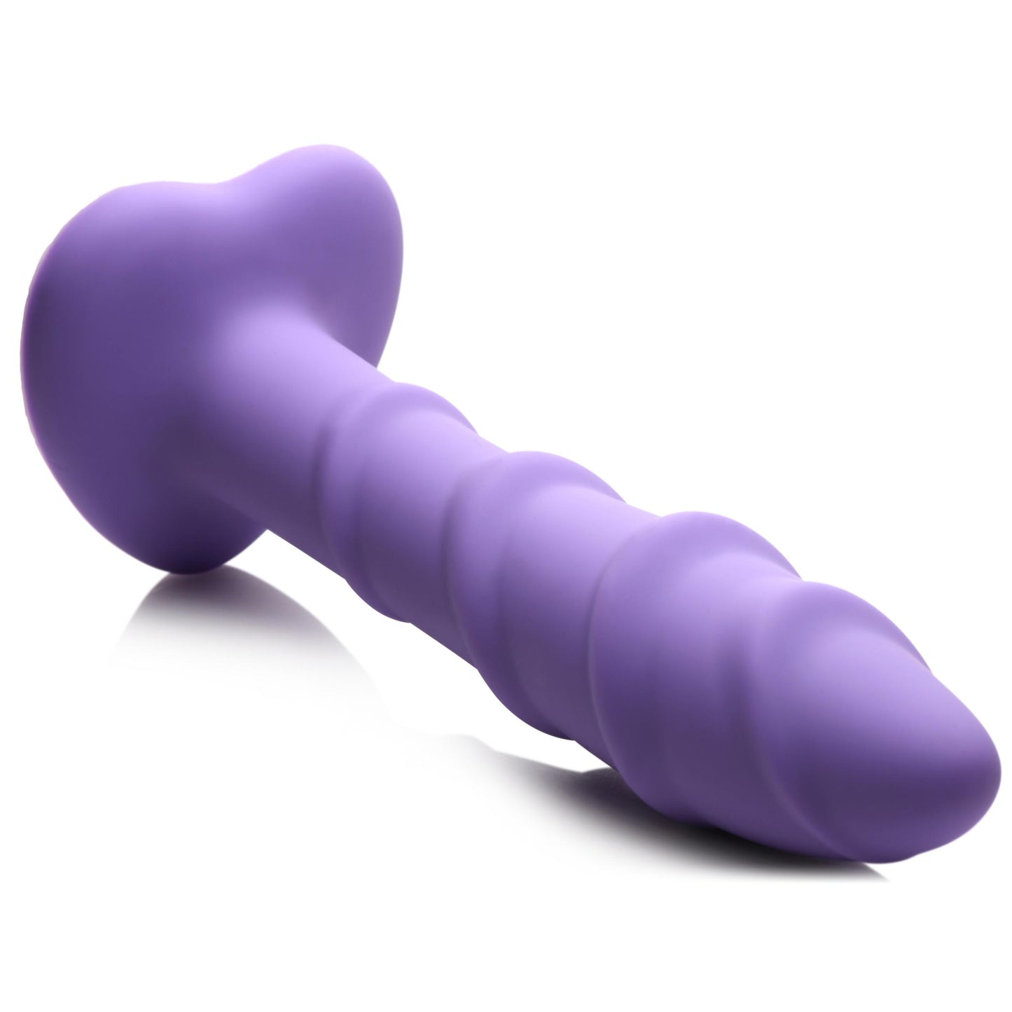 Swirl Silicone Purple Dildo