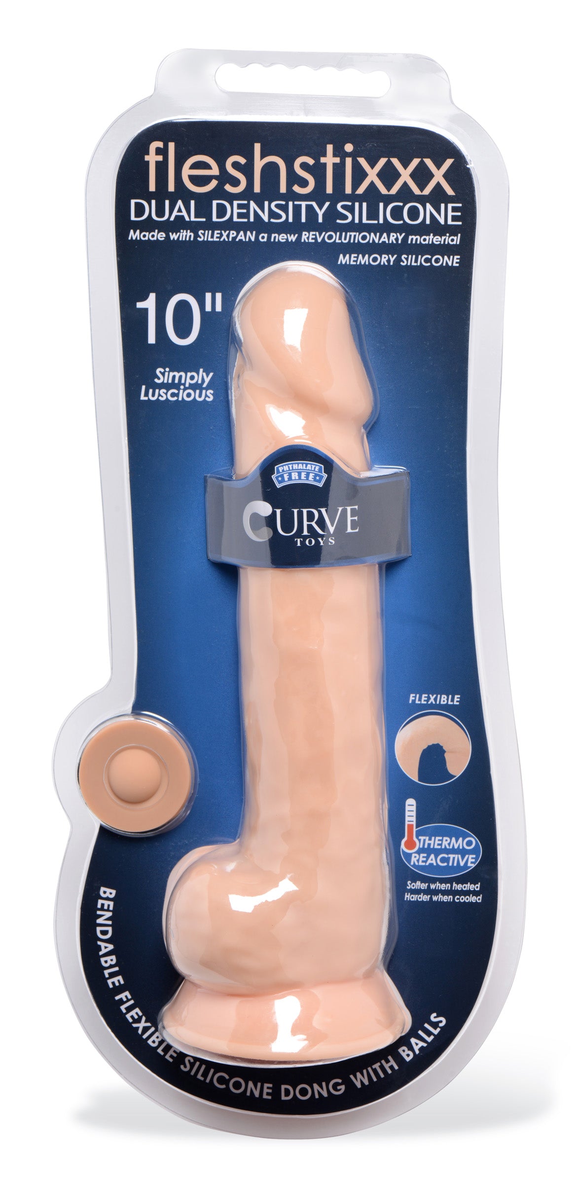 Silexpan Light Hypoallergenic Silicone Dildo with Balls - 10 Inch