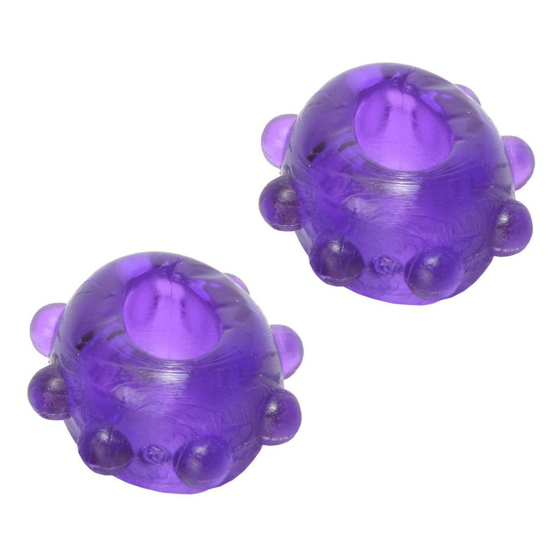 2 Gummy Cock Rings- Purple