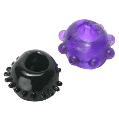 2 Gummy Cock Rings - Purple - 48 Pack