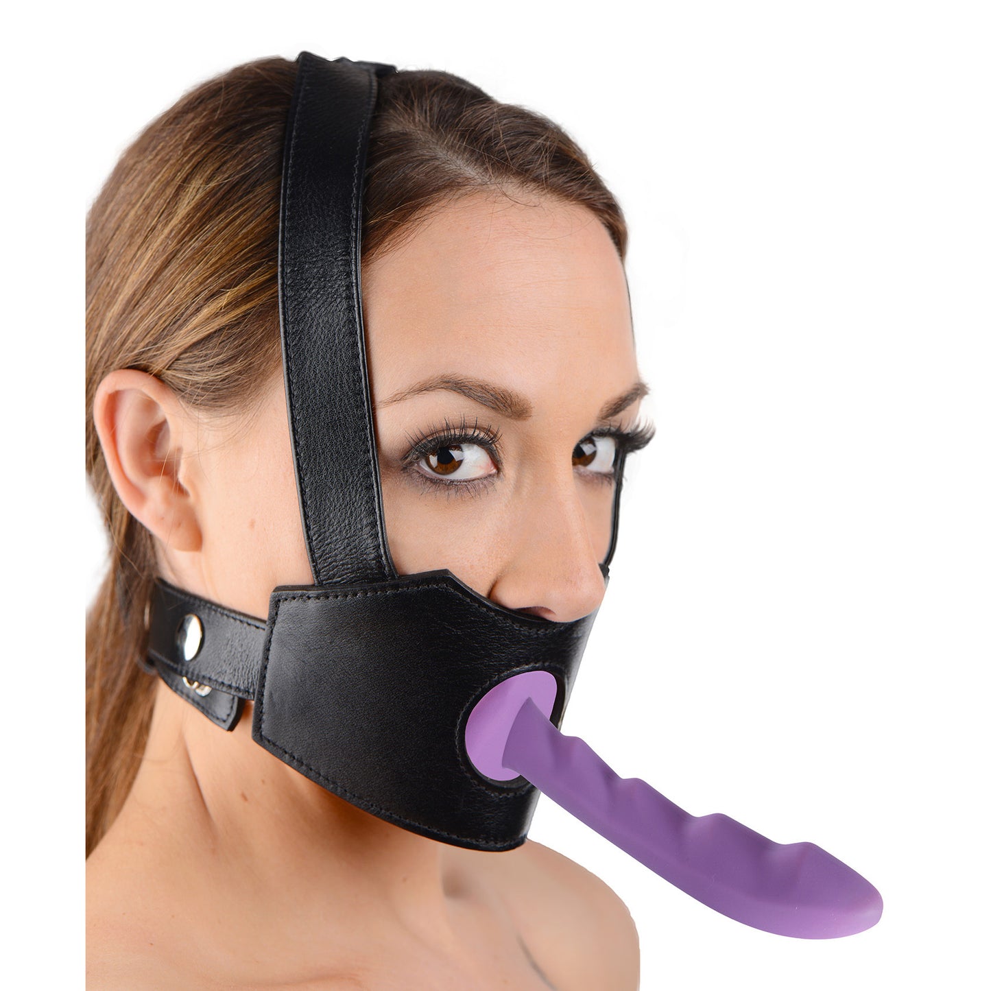 Strict Leather Dildo Face Harness