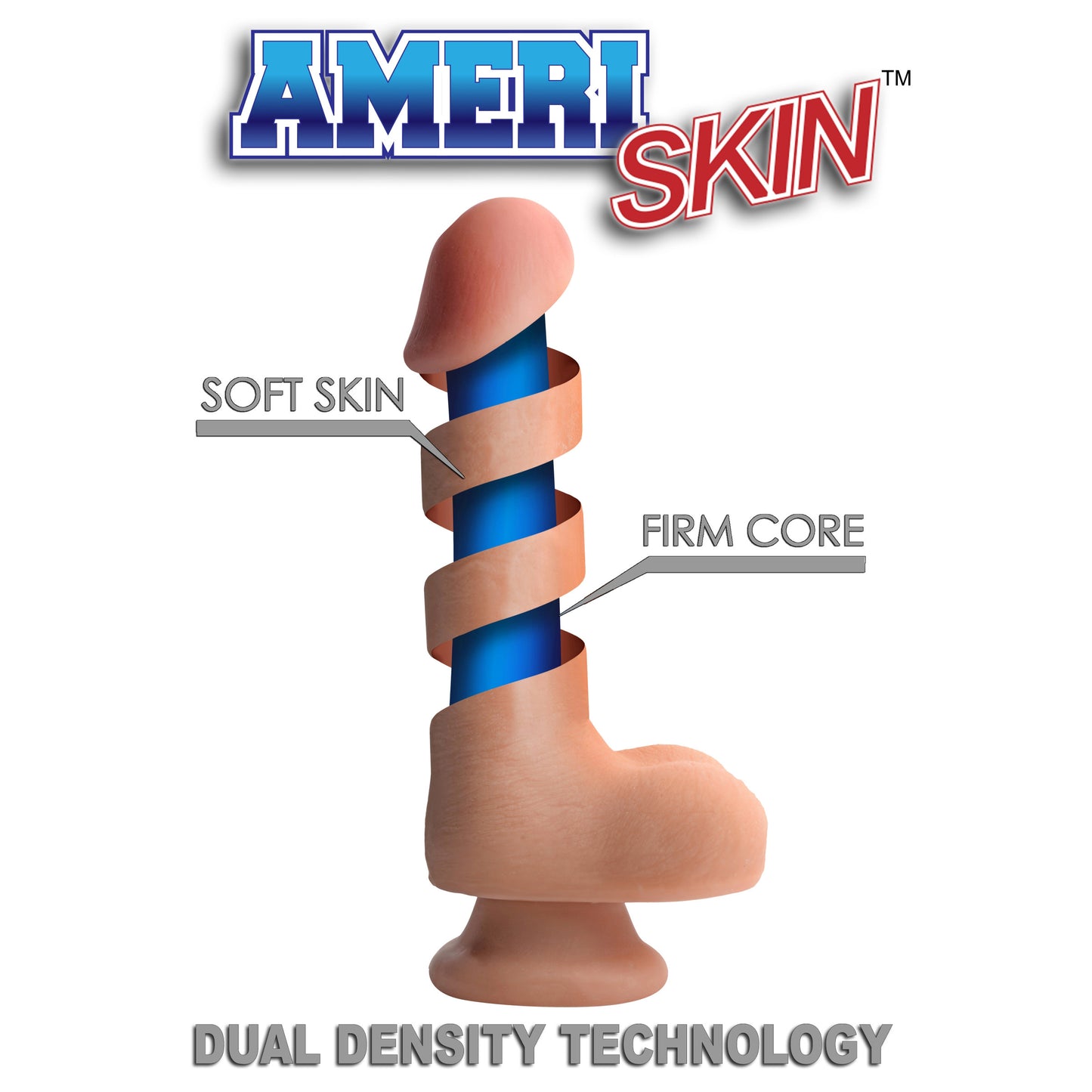 10 Inch Ultra Real Dual Layer Suction Cup Dildo